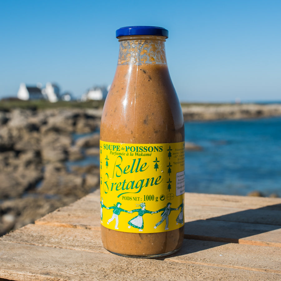 Carton 12 soupes de poissons au wakamé 1000g